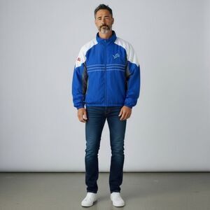 Vintage Detroit Lions NFL Windbreaker - Large